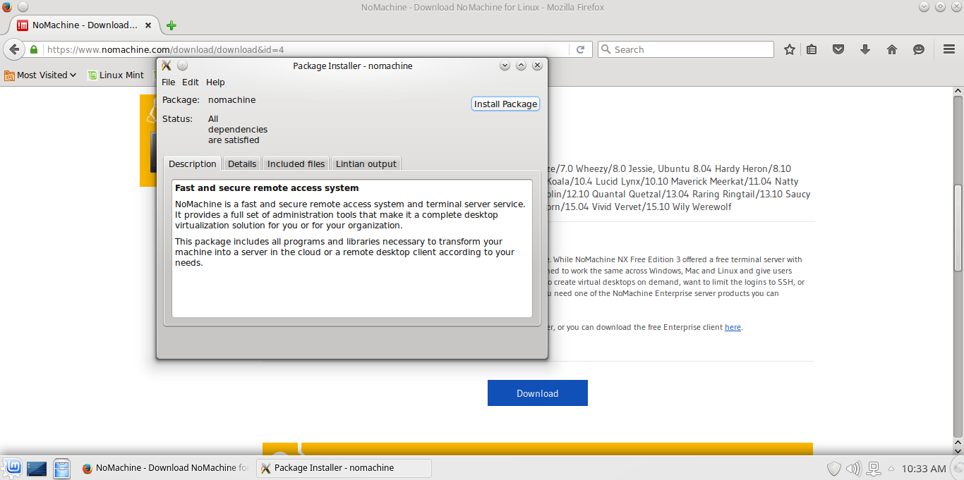 install nomachine linux